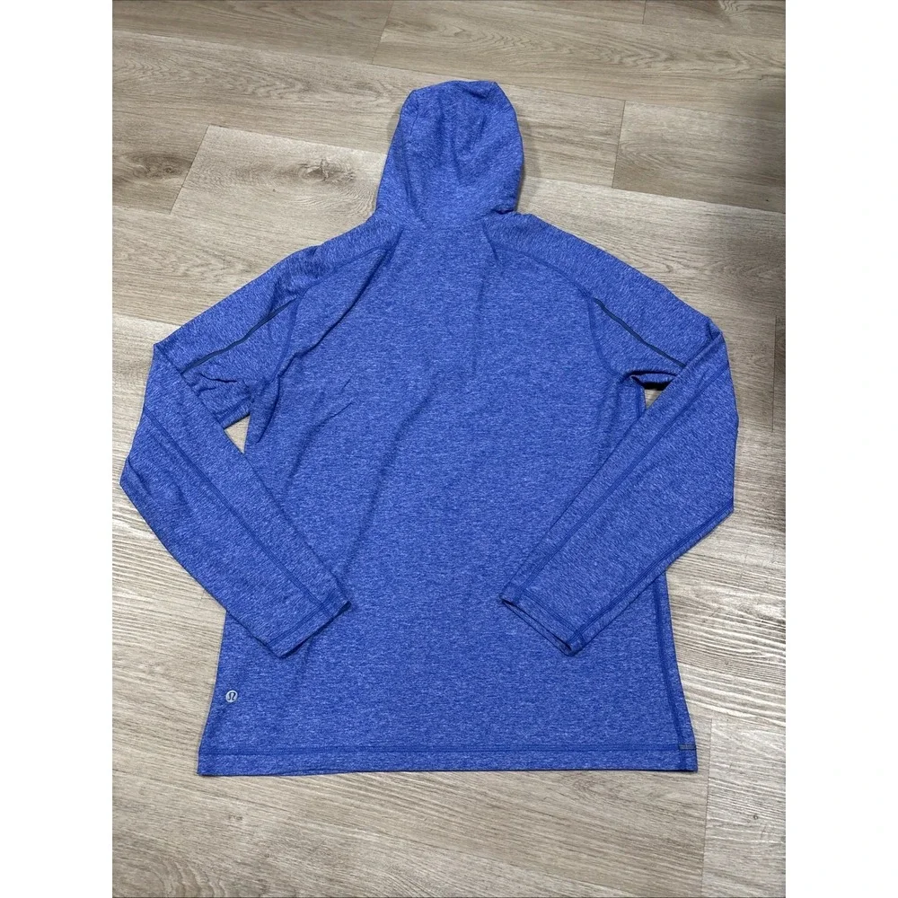 Lululemon Metal Vent Tech Hoodie Men Medium Blue 1/4 Zip Pullover Lightweight